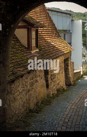 Schwäbish Hall. Piccola città in Germania Foto Stock