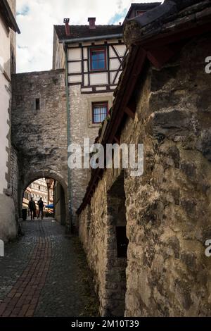 Schwäbish Hall. Piccola città in Germania Foto Stock