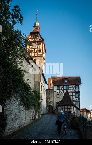Schwäbish Hall. Piccola città in Germania Foto Stock