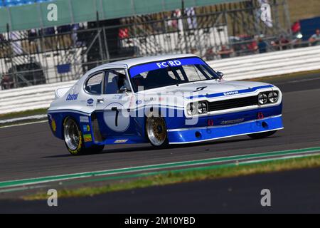 Gary Pearson, Alex Brundle, Ford Capri RS3100, una griglia impressionante per il Tony Dron Memorial Trophy per MRL Historic Touring Cars, una gara di 45 minuti Foto Stock