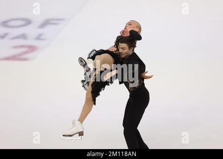 Torino, Italia. 09th Dec, 2022. Phebe Bekker/James Hernandez (GBR) durante Jr Ice Dance Rhythm Dance <, Gran Premio di Figura Skating Final Torino 2022 (Italia) durante le finali 2022 ISU Skating Grand Prix, Ice Sports a Torino, Italia, Dicembre 09 2022 Credit: Independent Photo Agency/Alamy Live News Foto Stock