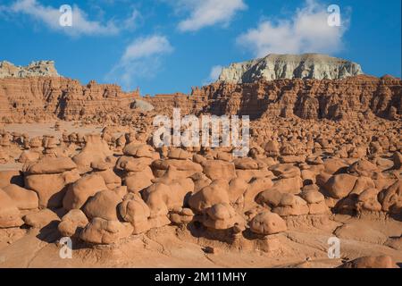 Centinaia di hoodoos, conosciuti localmente a Goblins, nel Goblin Valley state Park vicino Hanksville, Utah Foto Stock