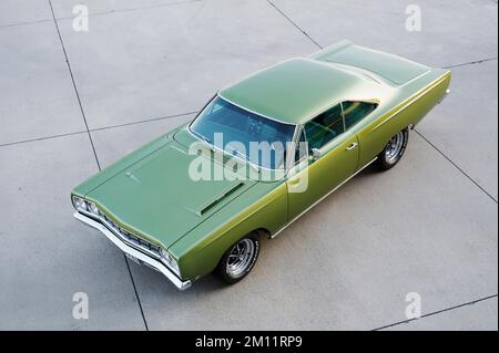 Plymouth Road Runner, anno di costruzione 1968, muscle car, auto classica, auto classica, Mopar, Auto classica, Germania Foto Stock