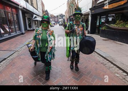 Inghilterra, Kent, Rochester, Morris ballerini nel Festival annuale delle sweep Foto Stock