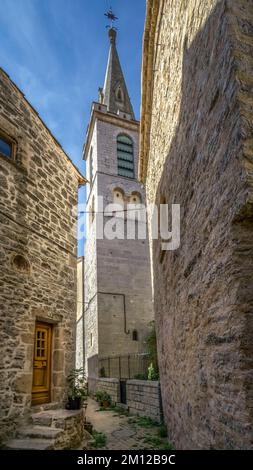 Chiesa di Saint Étienne a Viols le Fort. Costruito nel XVIII secolo. Foto Stock