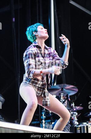 Il Bonnaroo Music and Arts Festival - Halsey in concerto Foto Stock