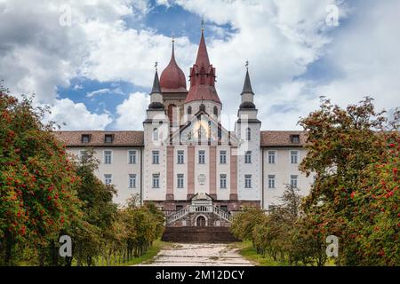 Italia, Alto Adige, provincia di Bolzano, santuario della Madonna di Pietralba / Wallfahrtsort Maria Weißenstein, Nova Ponente / Deutschnofen Foto Stock