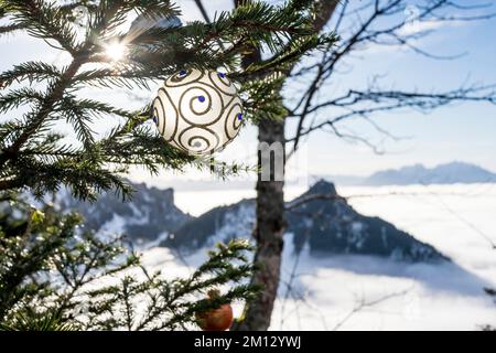Decorazione natalizia a Hohenems, Vorarlberg, Austria. Foto Stock