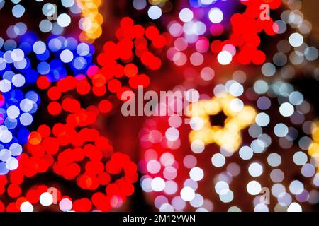 Luci sul mercato di Natale punch Garden nel palazzo del conte Hohenems, Vorarlberg, Austria. Foto Stock