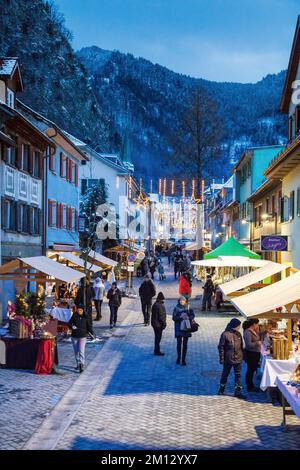 Mercatino di Natale a Hohenems, Vorarlberg, Austria. Foto Stock