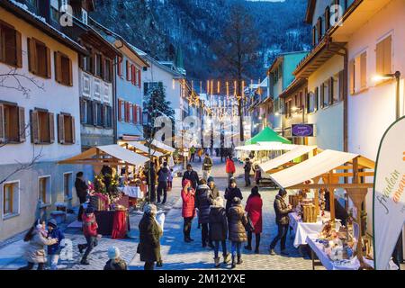 Mercatino di Natale a Hohenems, Vorarlberg, Austria. Foto Stock