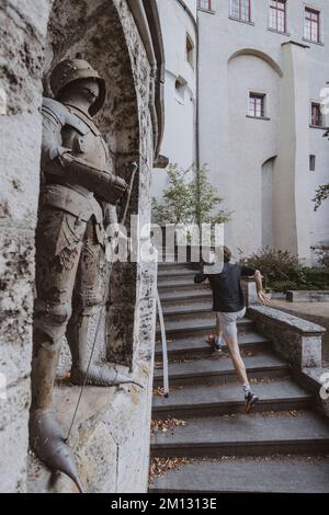 Germania, Baden-Württemberg, Sigmaringen, Castello di Hohenzollern, MAN, esecuzione, Foto Stock