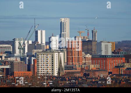 Skyline del centro di Leeds Foto Stock