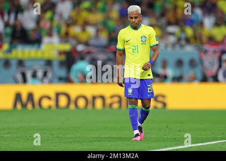 Al Rayyan, Qatar. 09th Dec, 2022. 9th dicembre 2022: Education City Stadium, al Rayyan, Qatar: Coppa del mondo FIFA, quarti di finale, Croazia contro Brasile: Rodrygo del Brasile Credit: Action Plus Sports Images/Alamy Live News Foto Stock