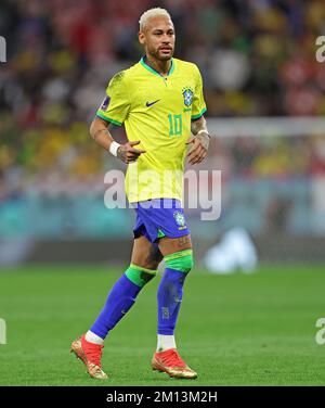 Al Rayyan, Qatar. 09th Dec, 2022. 9th dicembre 2022: Education City Stadium, al Rayyan, Qatar: Coppa del mondo FIFA, quarti di finale, Croazia contro Brasile: Neymar del Brasile Credit: Action Plus Sports Images/Alamy Live News Foto Stock