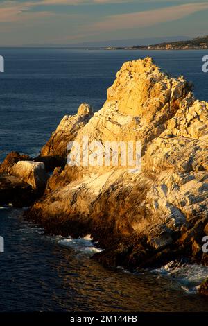 La vista del Pinnacle da Allan Memorial Grove Trail, Point Lobos state Reserve, Big sur Coast Highway Scenic Byway, California Foto Stock