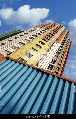 Scene da Mosca con edifici in costruzione Foto Stock