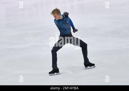 Torino, Italia, Italia. 8th Dec, 2022. Torino, 8-11 2022 dicembre, Italia Palavela.ISU GRAN PREMIO DI FIGURA SKATING FINALE 2022.Men Short Program.Daniel Grassl ITA (Credit Image: © Tonello Abozzi/Pacific Press via ZUMA Press Wire) Foto Stock