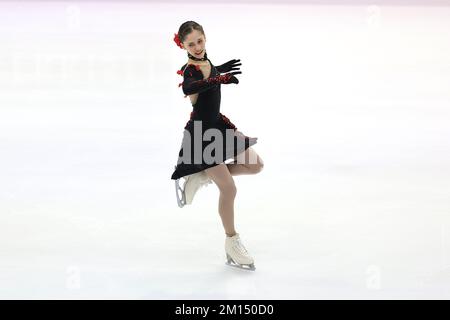 Torino, 9th dicembre 2022. Isabeau Levito degli Stati Uniti suona nel Short Program femminile a Palavela, Torino. Data foto: 9th dicembre 2022. Il credito per le immagini dovrebbe essere: Jonathan Moskrop/Sportimage Credit: Sportimage/Alamy Live News Foto Stock