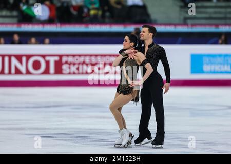 Torino, Italia. 09th Dec, 2022. Charlene Guignard e Marco Fabbri in Italia si sono sfidati durante il Gran Premio d'ISU della finale di Pattinaggio di figura Torino 2022 a Torino Palavela. Credit: SOPA Images Limited/Alamy Live News Foto Stock