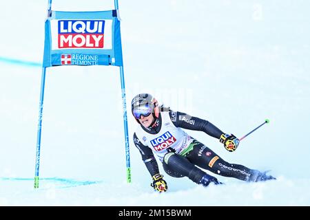 Sestriere, Italia. 10th Dec, 2022. Brignone Federica in occasione della FIS Ski World Cup del 10 dicembre 2022 a Sestriere. Photo Tiziano Ballabio Credit: Tiziano Ballabio/Alamy Live News Foto Stock