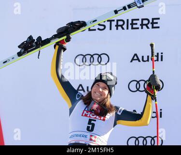 Sestriere, Italia. 10th Dec, 2022. SCI - FIS SKI WORLD CUP, Slalom Gigante Donna Sestriere, Piemonte, Italia Sabato Credit: Agenzia indipendente per le foto/Alamy Live News Foto Stock