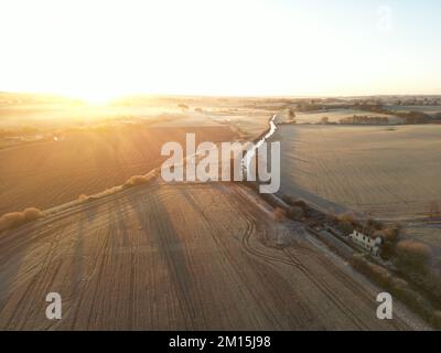 Foto aerea di Grants Lock. Canale Oxford. Oxfordshire. Inghilterra. REGNO UNITO Foto Stock