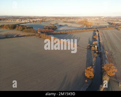 Foto aerea di Grants Lock. Canale Oxford. Oxfordshire. Inghilterra. REGNO UNITO Foto Stock