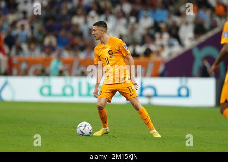 Al Daayen, Qatar. 9th Dec, 2022. Steven Berghuis (NED) Calcio : Coppa del mondo FIFA Qatar 2022 Quarter-final match tra i Paesi Bassi 2 (PSO 3-4) 2 Argentina al Lusail Stadium di al Daayen, Qatar . Credit: Mutsu Kawamori/AFLO/Alamy Live News Foto Stock