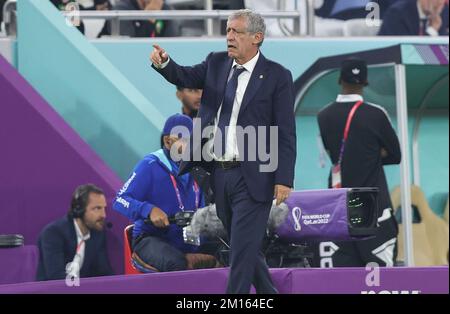 Doha, Qatar. 10th Dec, 2022. Primo : 10th dicembre 2022, Calcio, COPPA DEL MONDO FIFA 2022 QATAR, Coppa del mondo 2022 Qatar, Coppa del mondo 2022 Qatar, Quarterfinals, Marocco - Portogallo coach: Fernando Santos, gesto di credito: dpa/Alamy Live News Foto Stock
