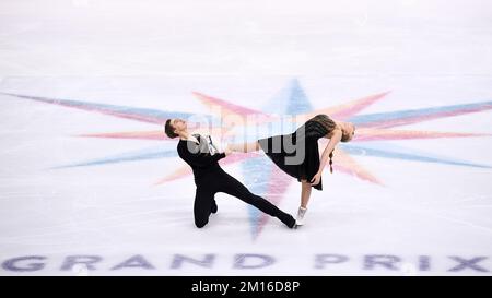 Torino, Italia. 10 dicembre 2022. Katerina Mrazkova, Daniel Mrazek della Repubblica Ceca gareggiano nella Junior Ice Dance Free Dance durante il terzo giorno della ISU Grand Prix of Figure Skating Final. Credit: Nicolò campo/Alamy Live News Foto Stock