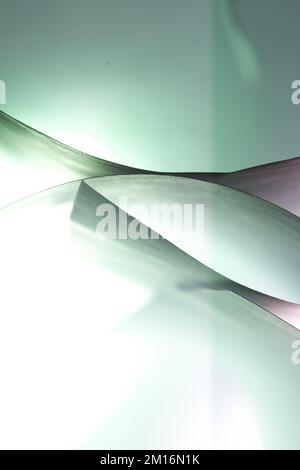 Carta circolare con bordi dritti e bordi curvi Foto Stock