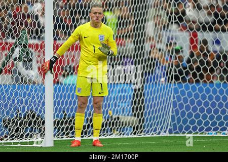 Al Khor, Qatar. 10th Dec, 2022. 10th dicembre 2022: Al-Bayt Stadium, al Khor, Qatar: Coppa del mondo FIFA, quarti di finale, Inghilterra contro Francia: Jordan Pickford of England Credit: Action Plus Sports Images/Alamy Live News Foto Stock