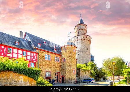 Witch Tower di Idstein, Hessen, Germania Foto Stock