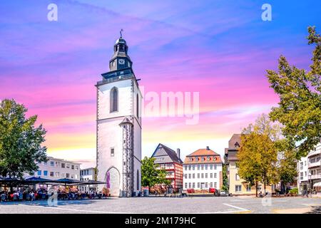 Mercato a Giessen, Hessen, Germania Foto Stock