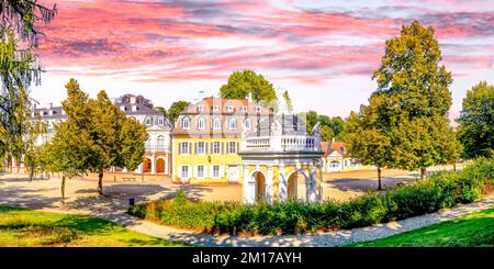 Staatspark Wilhelmsbad, Hanau, Hessen, Germania Foto Stock