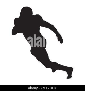 Giocatore di Football Americano Silhouette Illustrazione Vettoriale