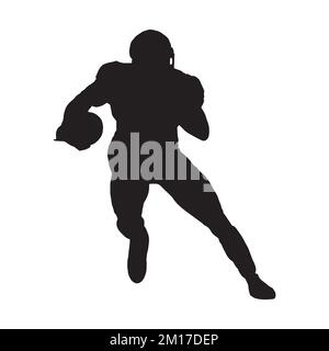 Giocatore di Football Americano Silhouette Illustrazione Vettoriale