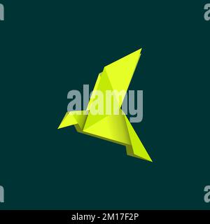 Semplice e unico uccello di carta immagine grafica icona logo design astratto concetto stock vettoriale. Può essere utilizzato come simbolo relativo all'animale o alla libertà Illustrazione Vettoriale
