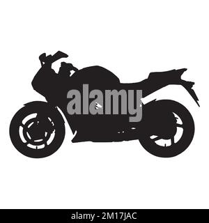 Illustrazione vettoriale di Silhouette motociclistico Illustrazione Vettoriale