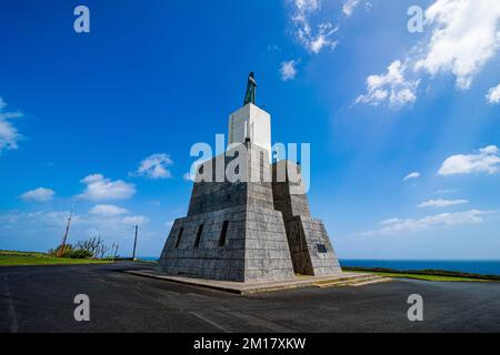 Il monumento della torcia Gazebo, Praia da Vittoria, Isola di Terceira, Azzorre, Portogallo, Europa Foto Stock