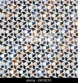 Bella illustrazione vettoriale colorato modello di tradizionale stile arabo europeo orientale design mattonelle meglio per carta da parati, poster, scheda, copertina. Illustrazione Vettoriale