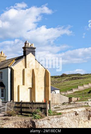 House at Seven Sisters to Birling Gap - si trova tra Eastbourne e Seaford sulla costa meridionale dell'Inghilterra. East Sussex, Inghilterra del Sud, Regno Unito Foto Stock
