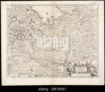 Tabula Russia vulgo Moscovia , Russia, Occidentale, Mappe, prime opere del 1800, 1688 Norman B. Leventhal Map Center Collection Foto Stock