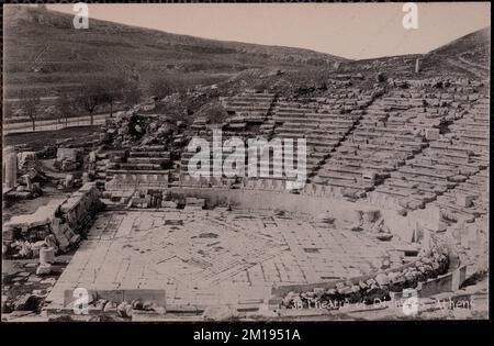Teatro di Dionisi, Atene, siti archeologici, Anfiteatro. Collezione Nicholas Catsimpoolas Foto Stock