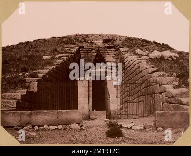 Tesoreria di Atreo, Micene , siti archeologici, tombe e monumenti sepolcrali. Collezione Nicholas Catsimpoolas Foto Stock