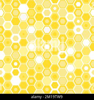 Modello senza giunture vettoriale a nido d'ape giallo Illustrazione Vettoriale