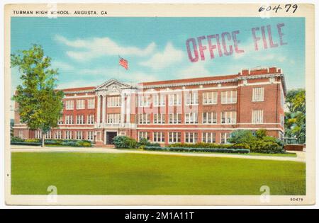 Tubman High School, Augusta, GA, Scuole, Tichnor Brothers Collection, Cartoline degli Stati Uniti Foto Stock