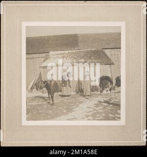 Two Women and Cows , Tier, Jennie Middlebrook, 1871-1937. Collezione Messenger Foto Stock