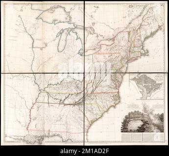 Stati Uniti d'America del Nth. America : carte des Etats-Unis de l'Amérique Septentrionale , Stati Uniti, Mappe Norman B. Leventhal Map Center Collection Foto Stock